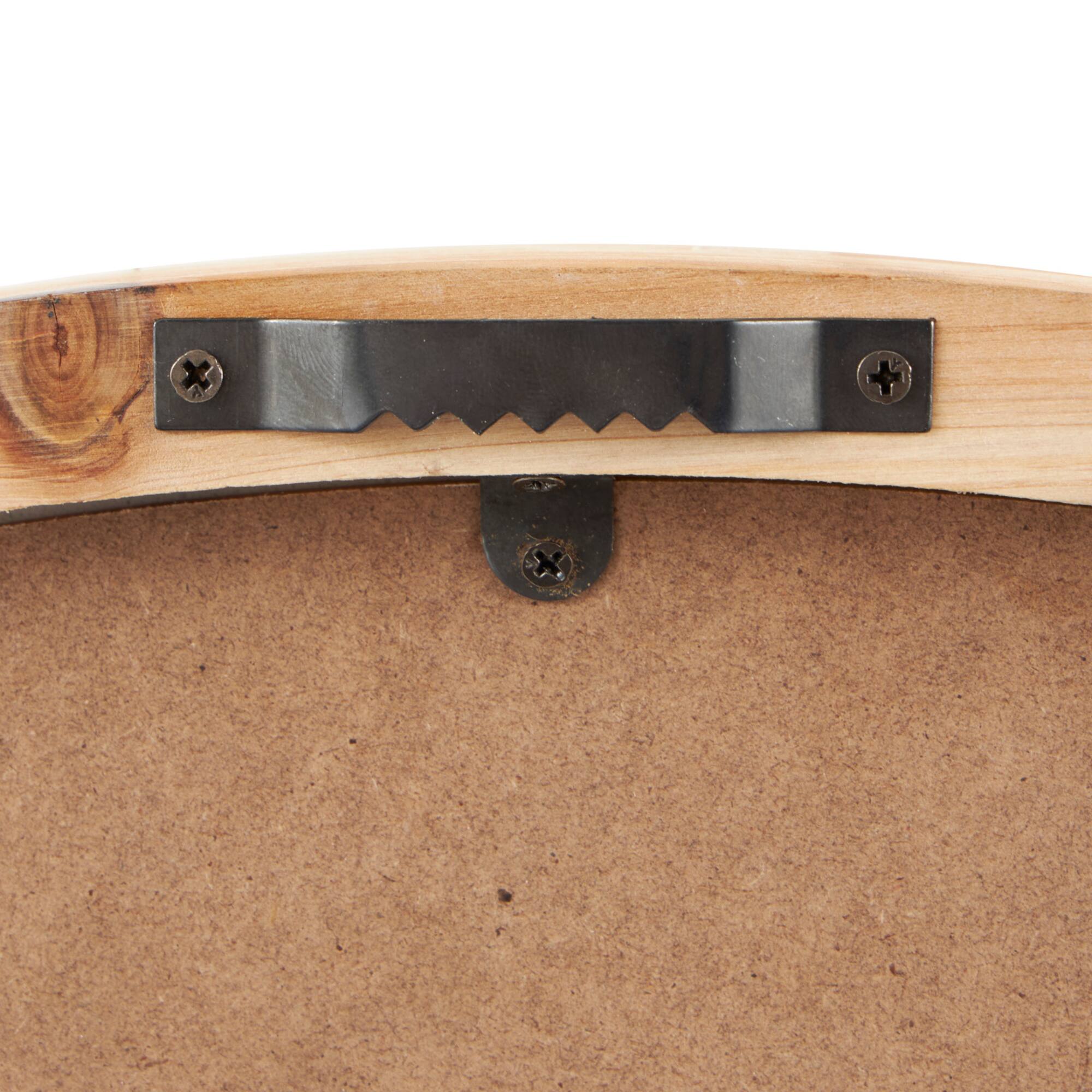 36" Light Brown Framed Wall Clock